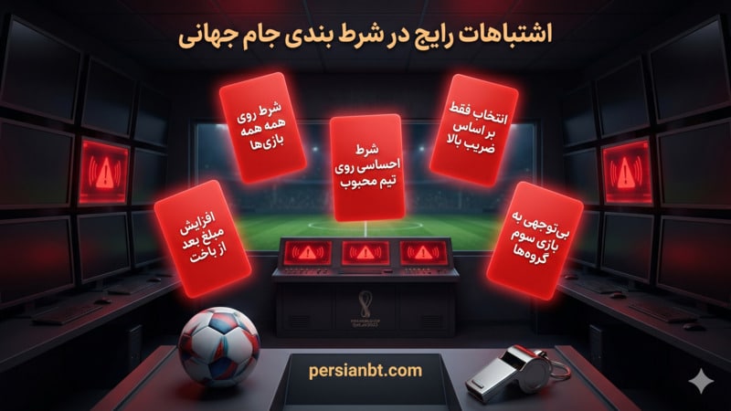 اشتباهات رایج در شرط بندی جام جهانی