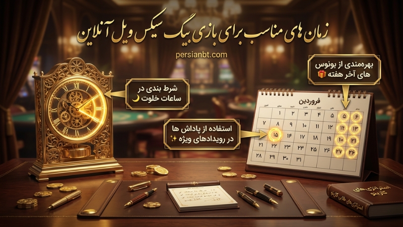 زمان های مناسب برای بازی بیگ سیکس ویل آنلاین