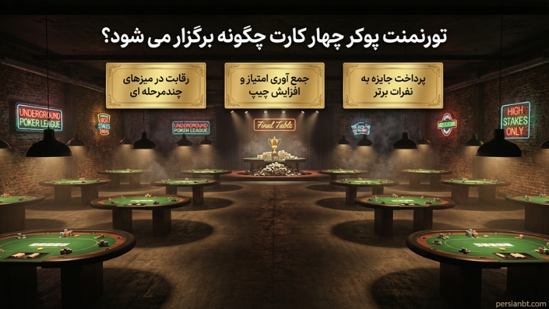 تورنمنت پوکر چهار کارت چگونه برگزار می شود؟